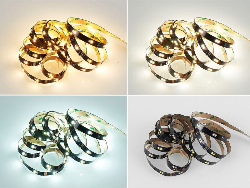 Thumbnail - Reality Leuchten - led Streifen chip mit Fernbedienung & Dimmer, Lichtfarbe einstellbar - 3 Meter