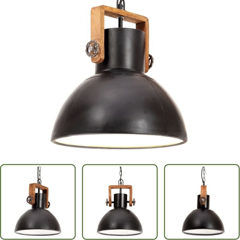 Industriestil Lampe - Hängelampe Industriestil 25 W Schwarz Rund 30 cm E27