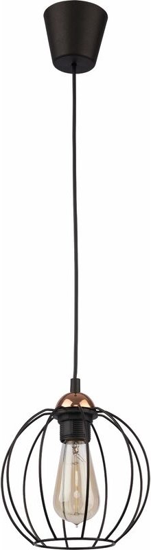 Licht-erlebnisse - Hängeleuchte Metall Draht Schirm geometrisch Schwarz E27 Pendelleuchte