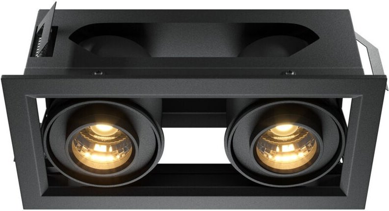 Thumbnail - Maytoni Metal Modern Doppel-Einbau-Downlight Schwarz 3000K 1300lm