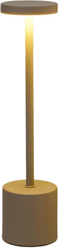 LED-Tischlampe mit wiederaufladbarer Batterie, Metall, 34 cm