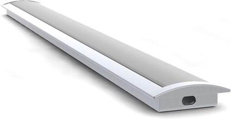 Recessed slimline 8 mm - aluminium-einbauprofil für led-streifen - eloxiertes aluminium - silber - 2 m