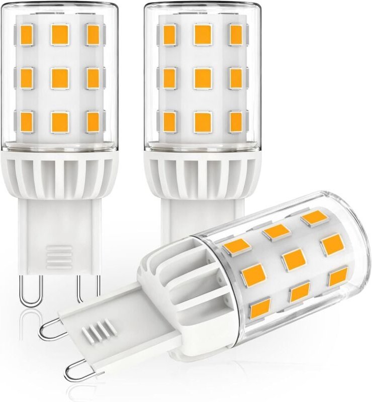 G9 LED-Lampe, Warmweiß 2700 K, Energieklasse B, 3 W, ersetzt 50–60 W Halogenlampe, 580 Lumen, nicht dimmbar, 360° Abstra...