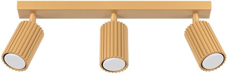 Licht-erlebnisse - Spot Aluminium GU10 verstellbar in Gold 3-flammig länglich Modern Strahler