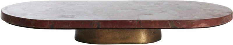 Schale auf Fuß belo in rotem Achat und antikem - Light&living