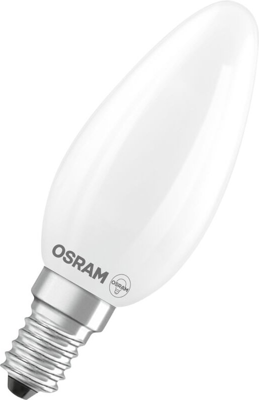 Thumbnail - Osram LED Leuchtmittel B40 E14 Ø 3,5 x 10 cm 3,4 W warmweiß weiß matt