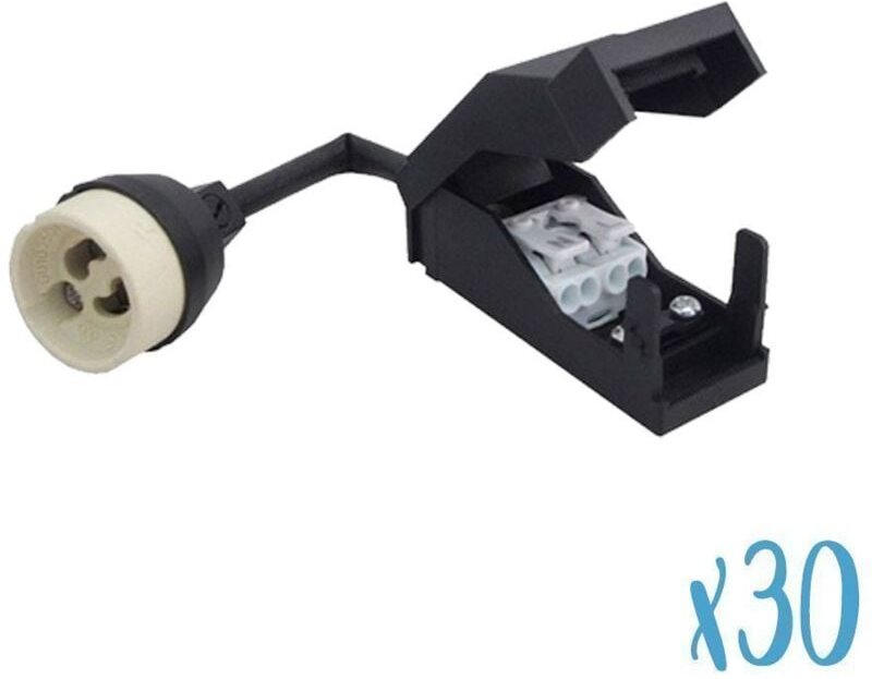 Set mit 30 automatischen GU10-Keramikfassungen 230 V