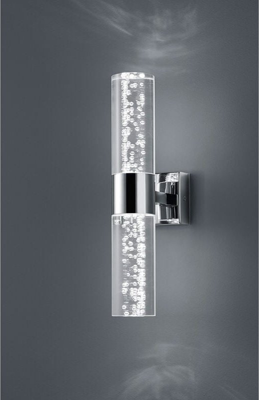 Led bad Wandleuchte bolsa Up-/Down light Chrom Acryl Transparent Höhe 30cm