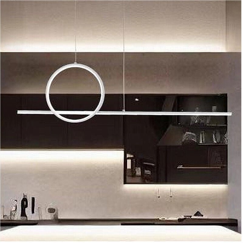 Thumbnail - Trade Shop - LED-Pendelleuchte 48W Circle Design Modern Line Weiß IP20 Lampe 01189 -