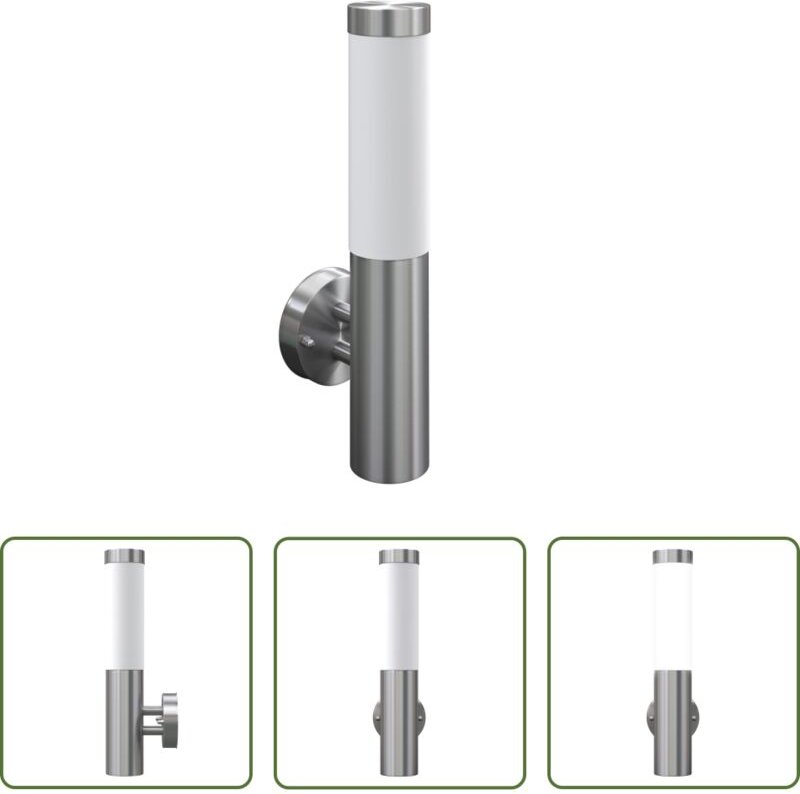 vidaXL Innen- und Außenwandlampe - Wandleuchte RVS Indoor & Outdoor Wasserdicht
