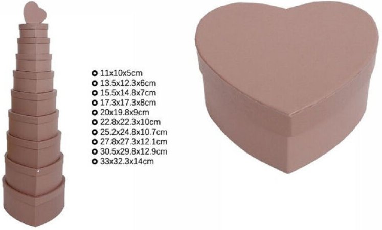 Trade Shop Traesio - Trade Shop - set 10PZ scatole box für matrioska massnahmen für makultur tortortora 71961 -