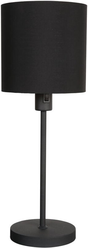 Mexlite - tischlampe - Noor - schwarz - leinen metall - Ø 20cm -