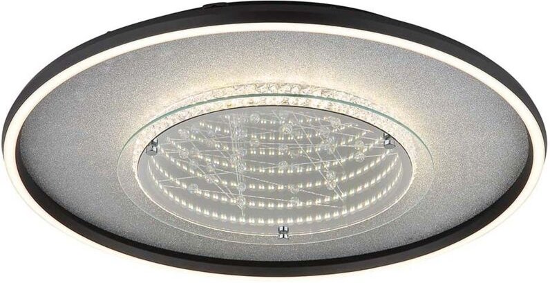 Thumbnail - Deckenleuchte Deckenlampe Wohnzimmerlampe Aluminium schwarz matt Glas 3D Effekt LED D 51,5 cm