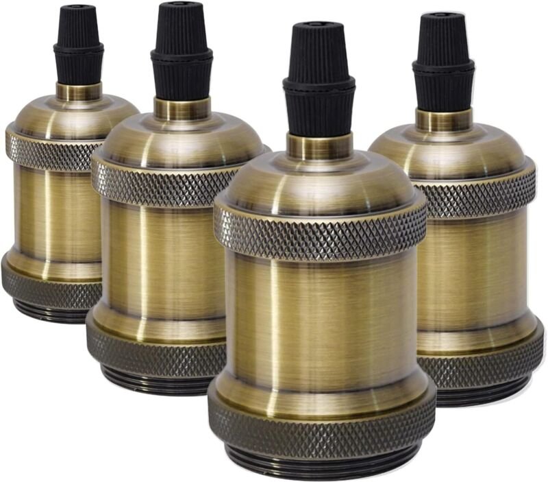 Vintage E27 Lampenfassung, Glühbirnenfassung, Keramik-Lampenhalteradapter zur Dekoration von Bars, Restaurants, Schlafzi...