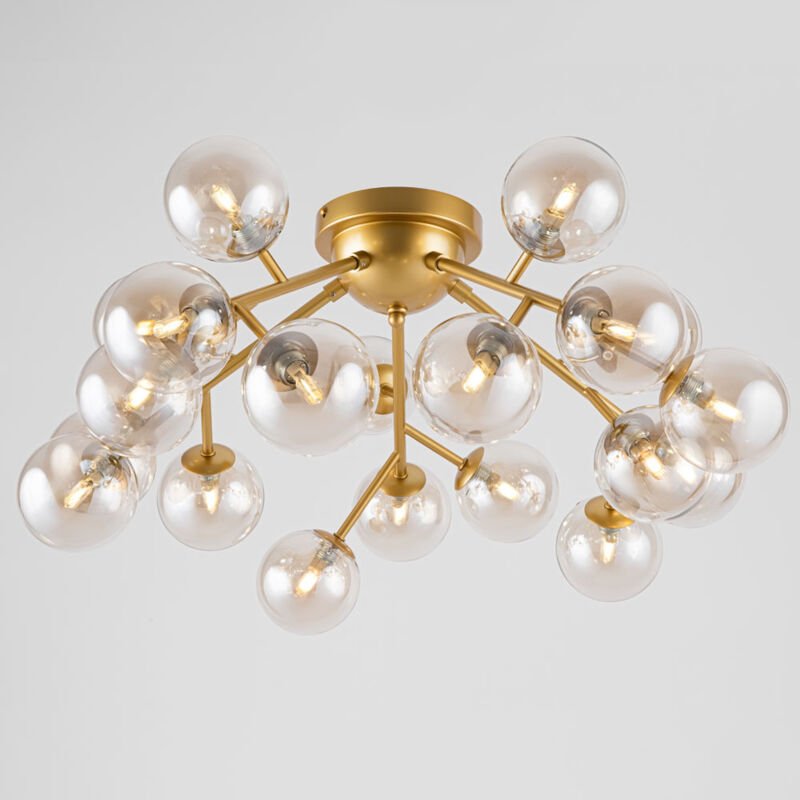 Thumbnail - Dallas Halbbündige Deckenleuchte Gold, 20 Licht, G9