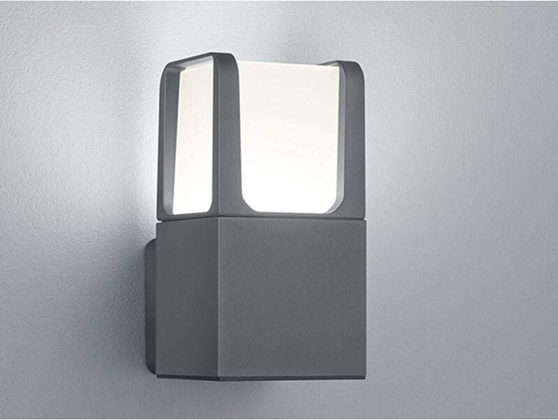 Wandlampe Außen Terrassenlampe anthrazit Gartenleuchte modern, Hauswandleuchte IP54, Acryl Alu, 1x LED 6W 650lm 3000K wa...