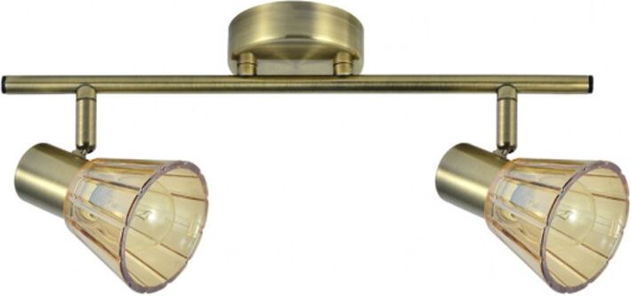 Fabrilamp - akunadecor Zweiflammige Tulpenlampe aus Kristall Amber Amber Cooper