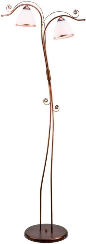 Lamkur Retro Mehrarmige Stehlampe Braun, 2x E27