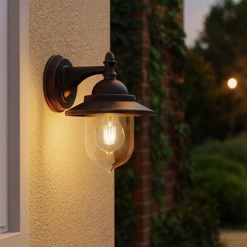 Arum Lighting - Außenwandleuchte london E27 Rost IP44