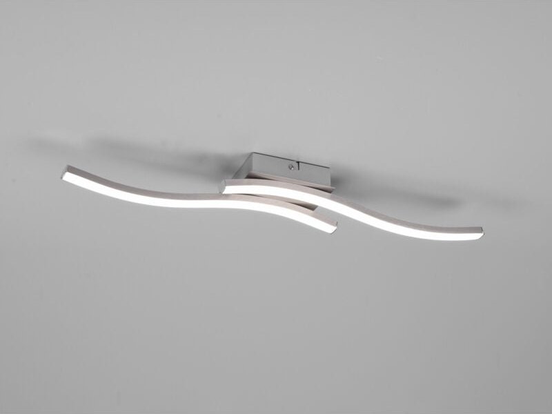 Reality Leuchten - led Deckenleuchte route 2 flammig Metall Silber Neutralweiß, Breite 56cm