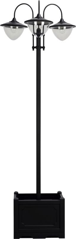 Solar Laterne Stehleuchte aus Metall, Gartenlaterne mit Lichtsteuerung, 189 cm hoch, Windlicht Außenleuchte, Wasserdicht...