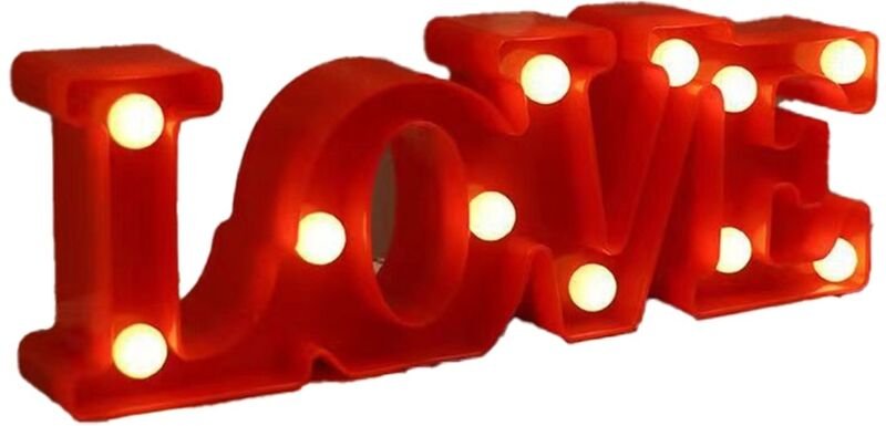 Liebesbrieflampe Englisch Romantische Überraschungsdekoration Rot