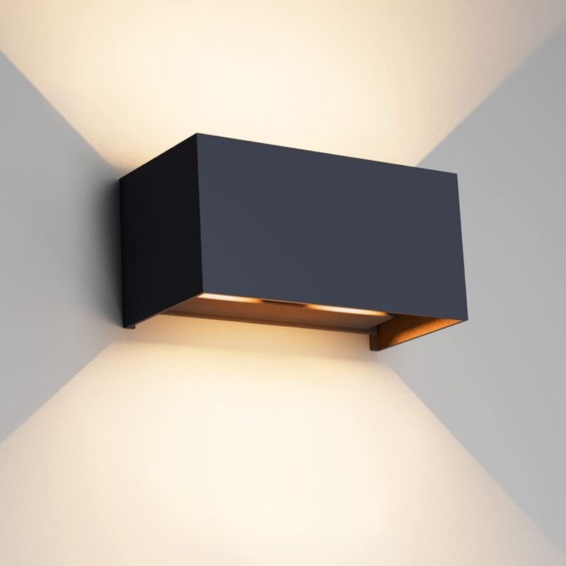 24W LED Wandleuchte Innen/Außen,3000K Außenlampe Außenleuchte , IP65 Wand UP Down,Außenwandleuchte Mit Einstellbar Abstr...