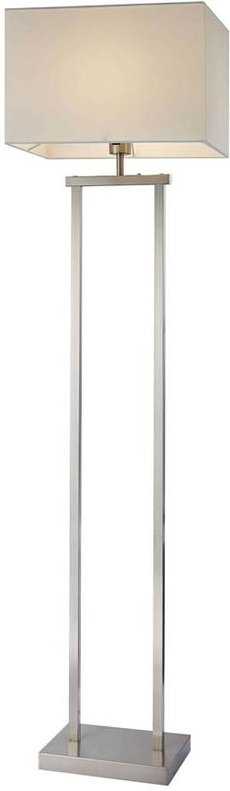 Stehleuchte Deckenfluter Standlampe led Wohnzimmerleuchte Metall Stoff h 150 cm