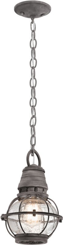 Bridge Point - 1 leichte kleine Deckenleuchte für den Außenbereich Zink IP44, E27 - Elstead