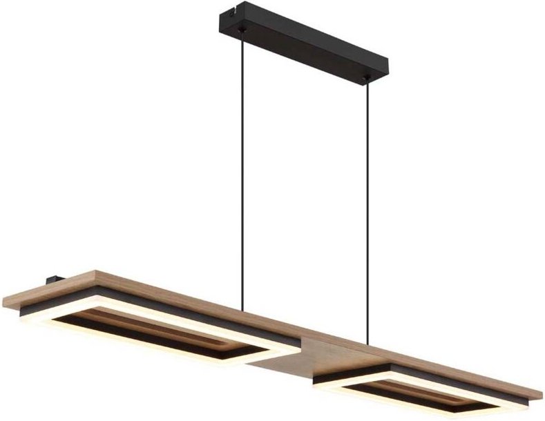 Thumbnail - Hängelampe Pendellampe Esstischleuchte Holzoptik Wohnzimmerlampe LED H 120 cm