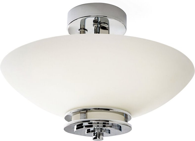 Elstead - Hendrik - 3 Licht Semi Flush Badezimmer Deckenleuchte Chrom poliert IP44, G9
