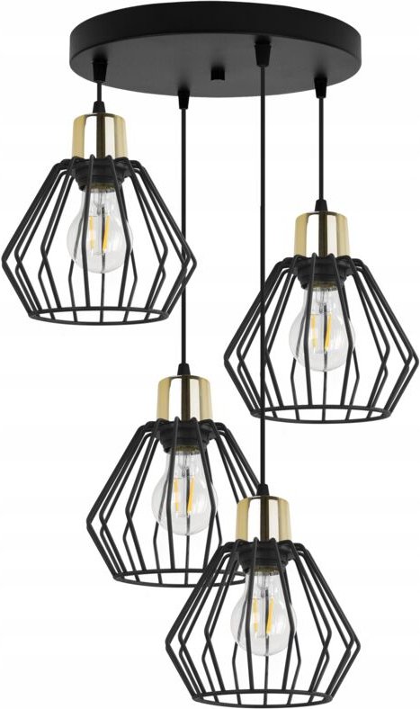 Hängelampe, Deckenleuchter, Drahtschirm, LED