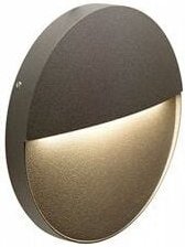 Runde Aluminiumguss-Wandleuchte mit satiniertem Diffusor - 6W, 680 Lumen, warmes Kaffeelicht