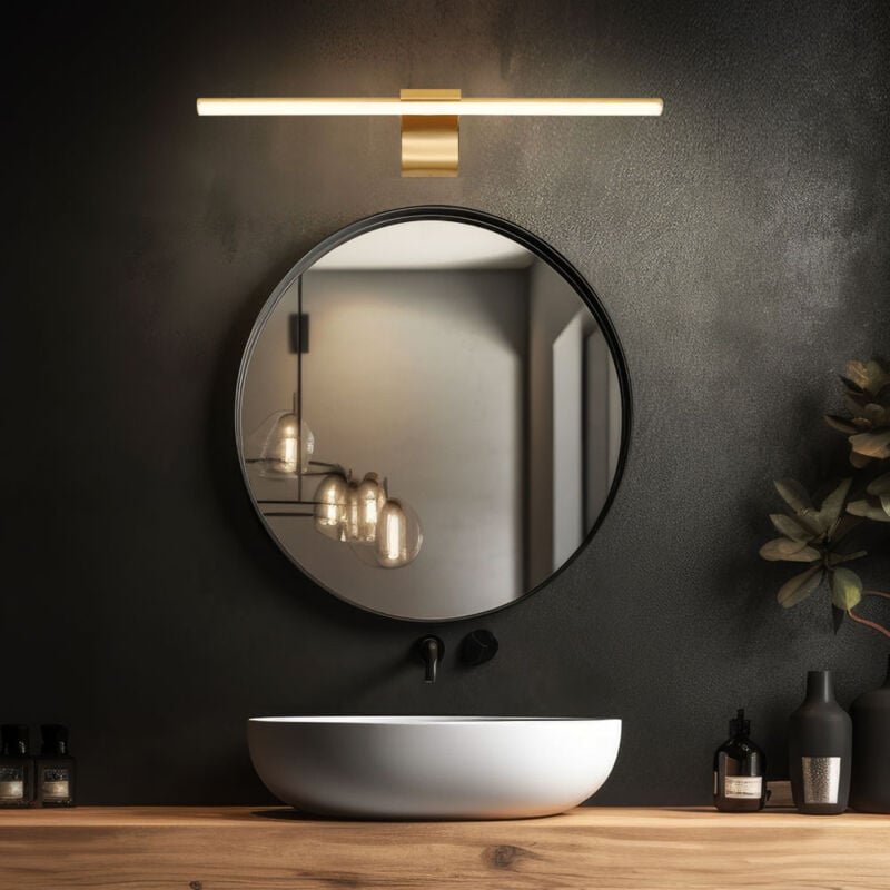 Spiegelleuchte Bad led Wandleuchte Spiegellampe Badezimmer Wohnzimmer, Metall Acryl, 10W 680lm neutralweiß, LxBxH 61x15x...