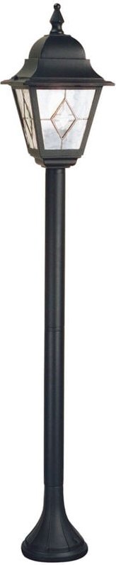 Norfolk - 1 leichte Pollerlaterne im Freien Schwarz IP43, E27 - Elstead