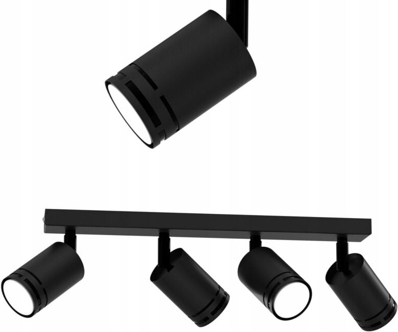 Schwarze Bewegliche Deckenleuchte Led Gu10 Spot Einstellbarer Spotlight