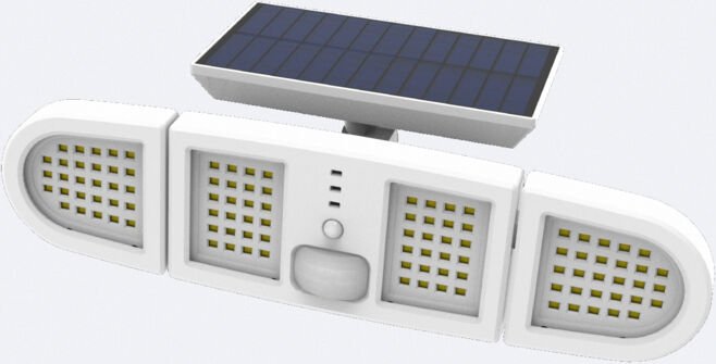Led Fluter Solar 5W ip mit PIR-Bewegungssensor und Dämmerungssensor 6000K - 6500K Ja Weiß Kaltweiß