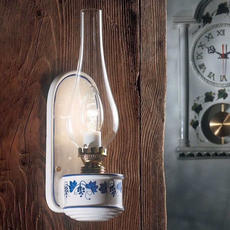 CLASSIC POMPEI C146-08, Keramik Wandleuchte, Ferroluce