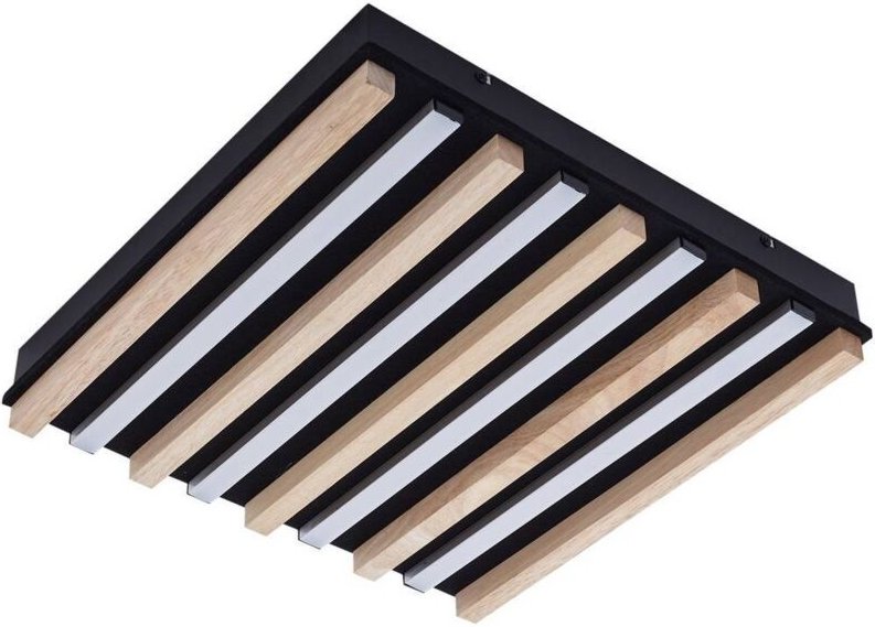 Deckenlampe "Firka" aus Holz dimmbar mit Fernbedienung für Wohnzimmer & Esszimmer von Lindby