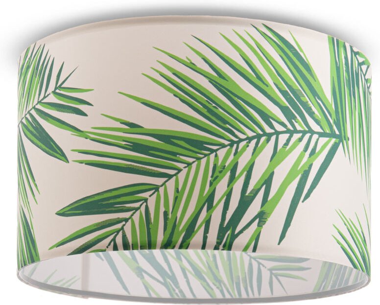 Deckenlampe Schlafzimmerlampe Lampenschirm Deko Wohnzimmer Deckenleuchte Palme Grün (Ø38cm), Deckenleuchte - Weiß - Paco...