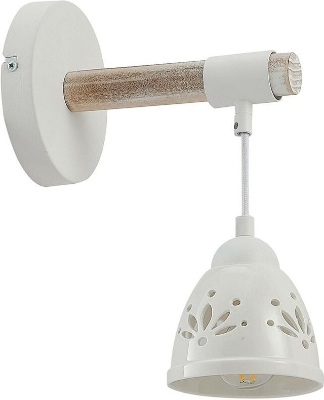 Thumbnail - Wandleuchte, Wandlampe Innen "Pimana" aus Holz für Wohnzimmer & Esszimmer von Lindby