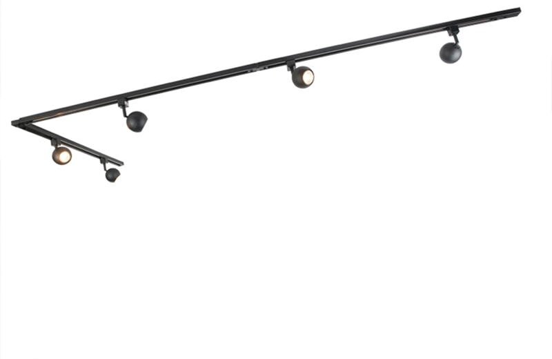 Modernes Schienensystem schwarz 5-flammig 1-phasig - Gissi