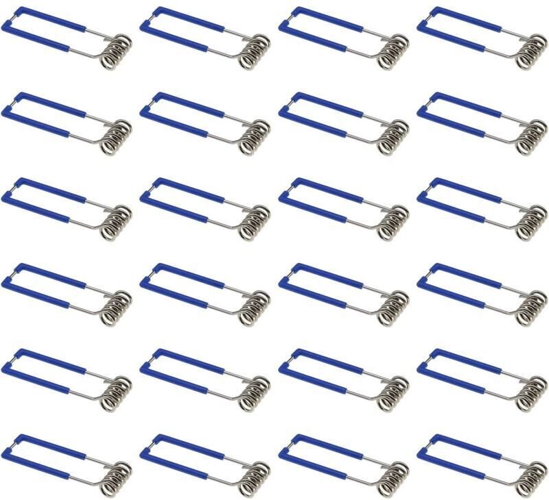 24 Stück Federklammern für Einbaustrahler GU10 MR16 1,5 x 60 mm
