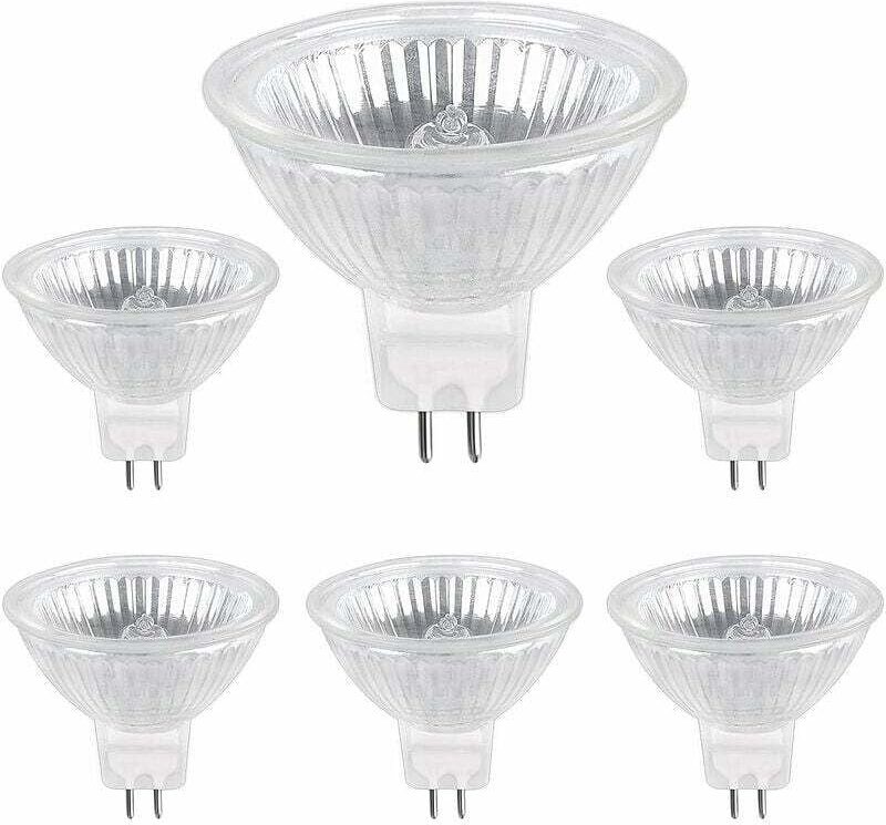 Halogenlampe GU5.3 35W 12V, 400lm Warmweiß 2700K Dimmbar, Halogen Spotlampe MR16, 6er-Pack