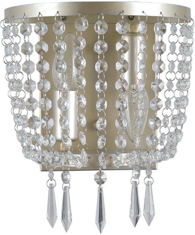Cortina - Wandleuchte Champagne 2 Light mit Kristallglasschirm, E14 - Italux