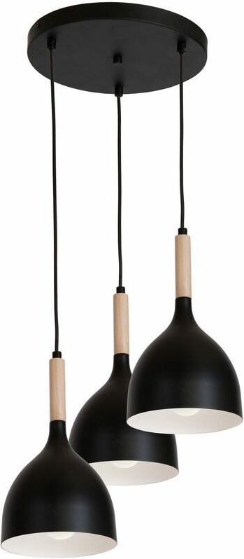 Hängeleuchte Esstisch Schwarz 3 Pendel Metall Hängelampe