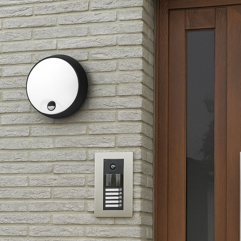 Thumbnail - Runder LED-Außenstrahler mit PIR-Sensor - 20W - CCT - IP65