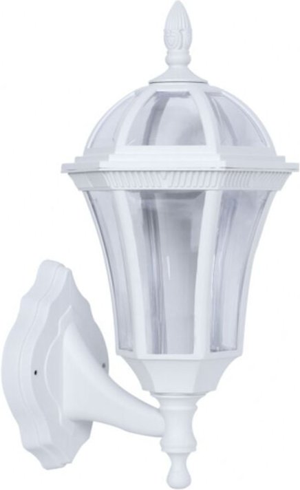 Fabrilamp - Comino Außenwandleuchte 1xe27 weiß ip44 Polycarbonat 41,1x17x6x23,8 cm