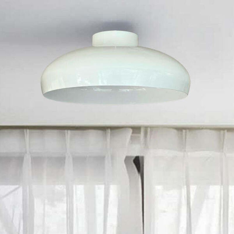 Andora Industrielle Deckenleuchte aus Weiß Metall Handbemalt - Vintage Kronleuchter E27 Ø40 cm für Wohnzimmer, Schlafzim...