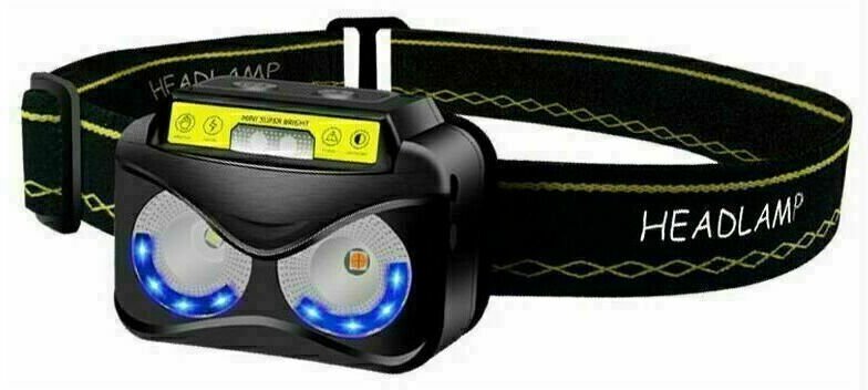 JOORRTL Leistungsstarke Stirnlampe, USB-wiederaufladbare LED-Stirnlampe, 500 m, 3 Leuchtmodi, verstellbar, leicht, geeig...